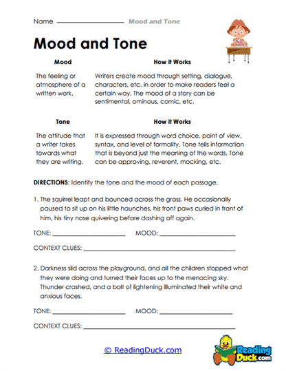 Tone Tracker Worksheet
