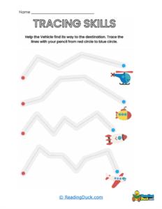 Path Tracing Worksheets | Fine Motor Series | Reading Duck.com