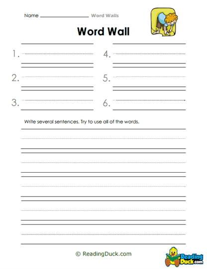 Sentence Starters Worksheet