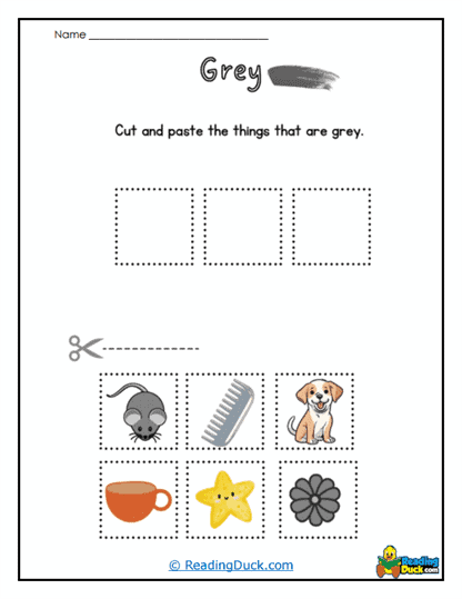 Grey Sort Worksheet