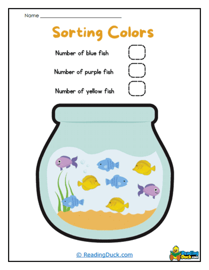 Fishy Colors Worksheet