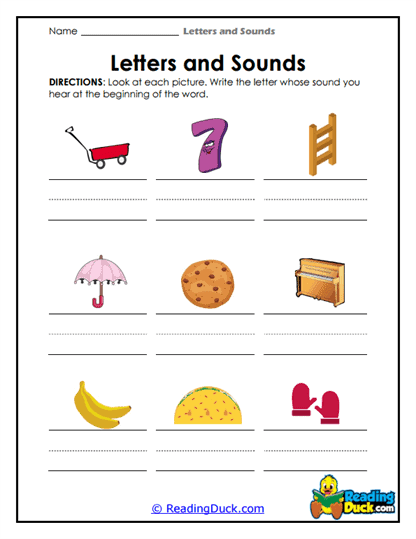 Sound Seekers Worksheet