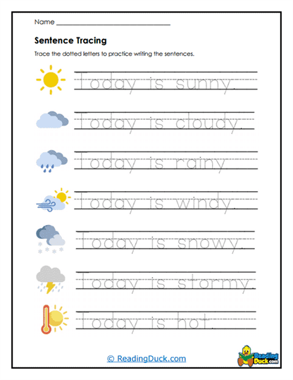 Weather Words Worksheet