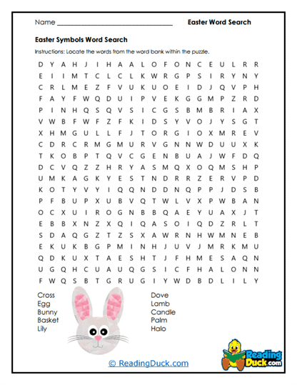 Spring Symbol Search Worksheet
