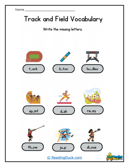 Track Trek Worksheet