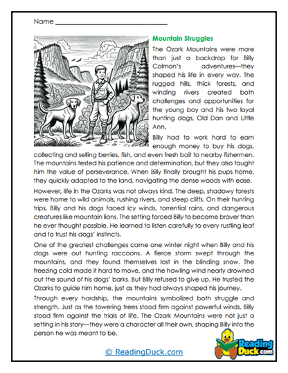 Where The Red Fern Grows Worksheets