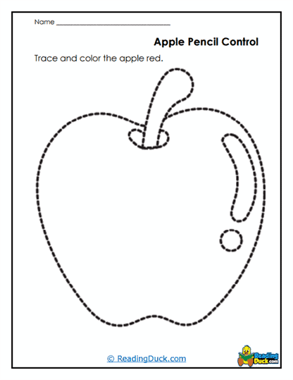 Red Apple Fun Worksheet