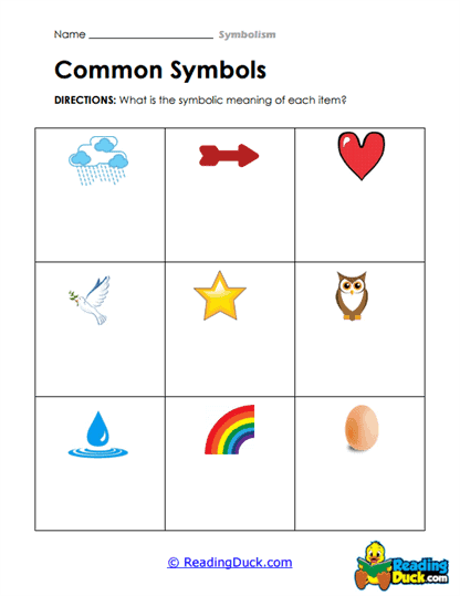 Icon Meanings Worksheet