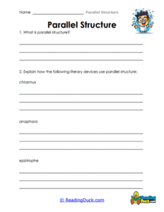 Parallel Structure Worksheets | Grammar Skills | Reading Duck.com