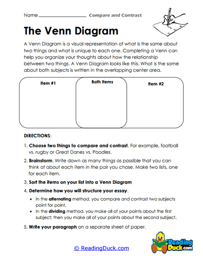 Diagram Directions Worksheet