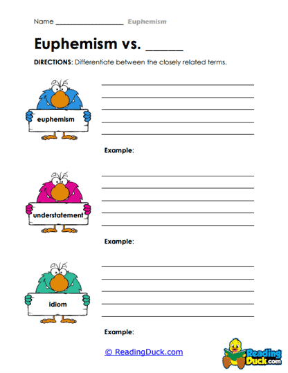Phrase Compare Worksheet