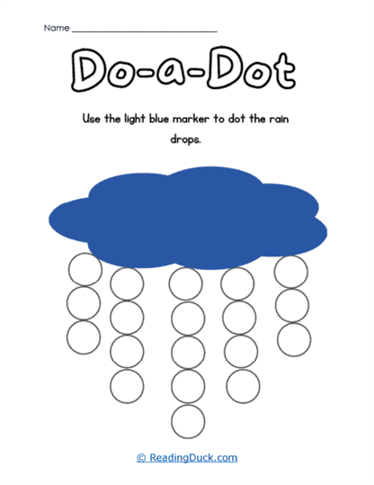 Raindrop Dots Worksheet