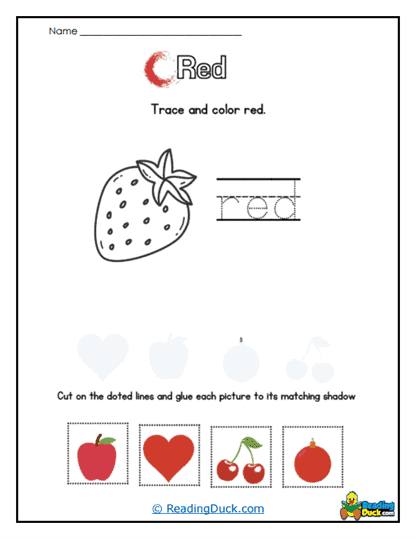 Strawberry Tracer Worksheet