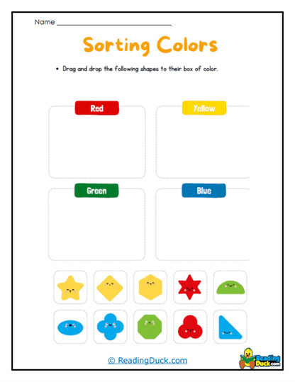 Shape Sort Worksheet