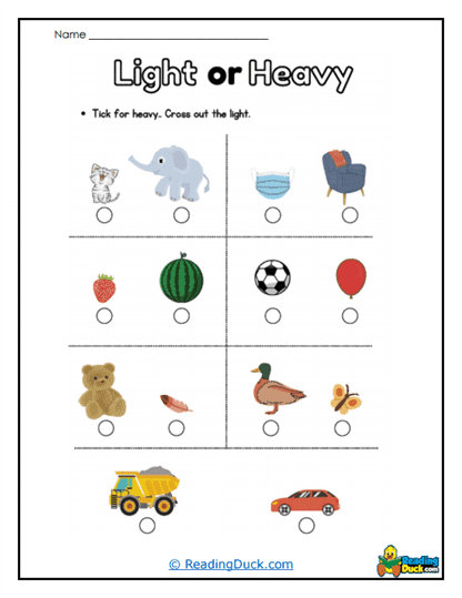 Tick and Cross Worksheet