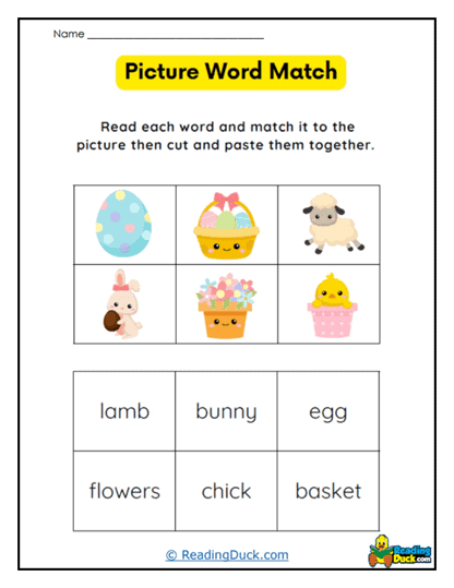 Spring Match Worksheet