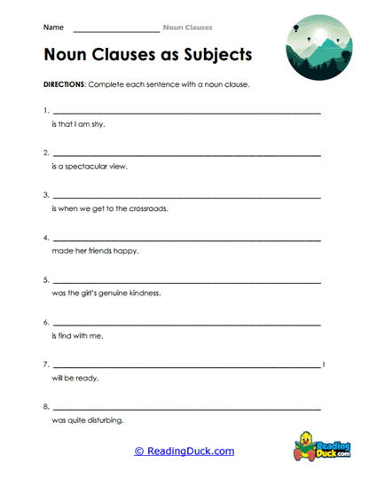 Subject Spotlight Worksheet