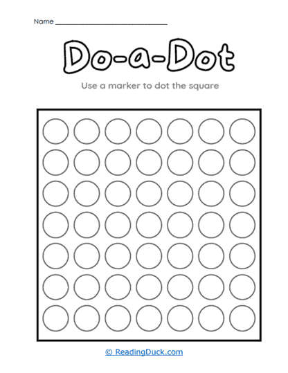 Square Dots Worksheet