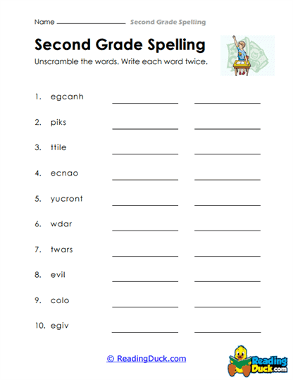 Word Scramble Fun Worksheet