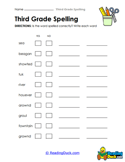 Spelling Detective Worksheet