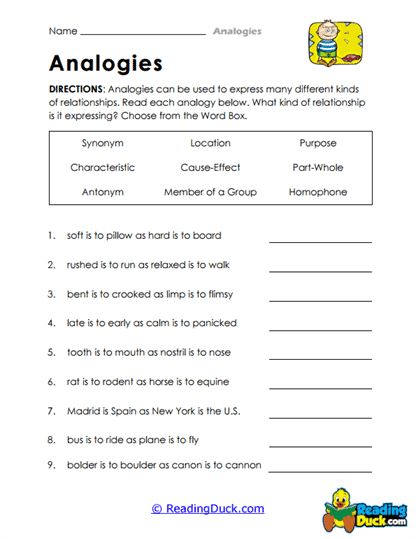 Relationship Recognizer Worksheet