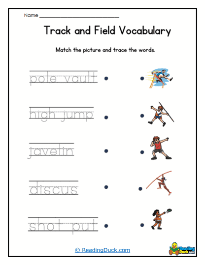 Pole Vault Fun Worksheet