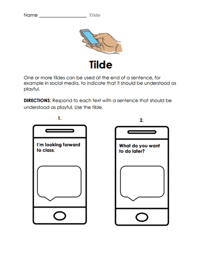 Tilde Worksheets