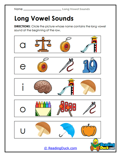 Vowel Pick Worksheet