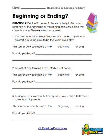 Sentence Placement Worksheet