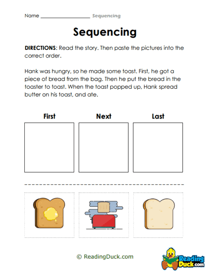 Toast Time Worksheet