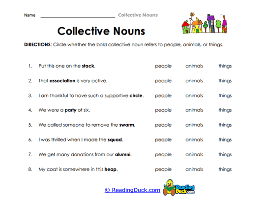 People, Animals, or Things? Worksheet