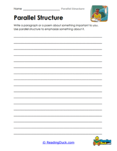 Parallel Structure Worksheets | Grammar Skills | Reading Duck.com