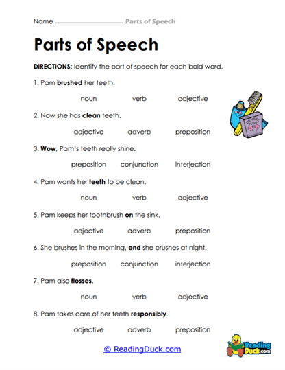 Pam’s Parts Worksheet