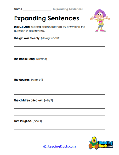 Prompted Expansions Worksheet