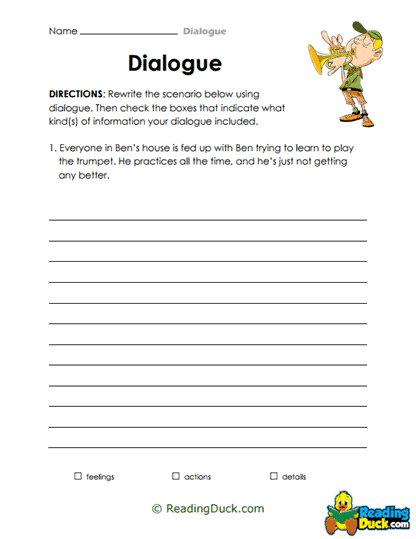 Trumpet Troubles Worksheet