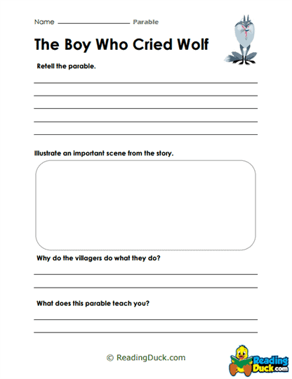 Wolf Retell Worksheet