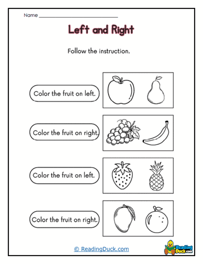 Fruit Colors Worksheet