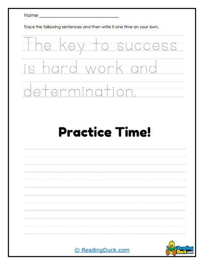 Success Key Worksheet