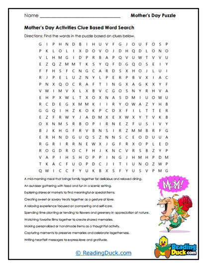 Clueful Activities Worksheet