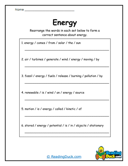 Power Rearrange Worksheet