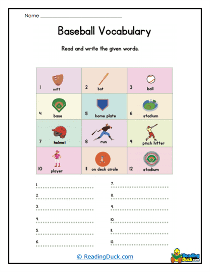 Read and Write Challenge Worksheet