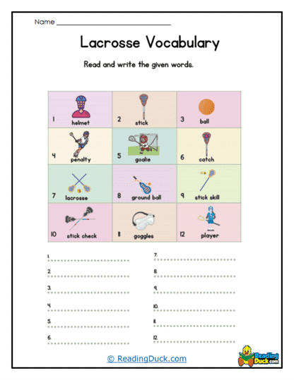Word Box Worksheet