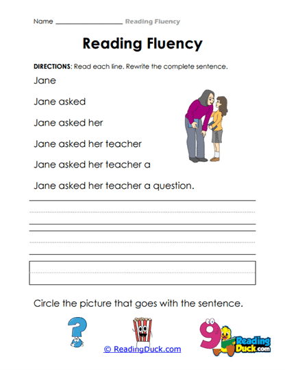 Jane's Question Worksheet