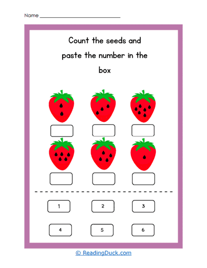 Seed Count Worksheet