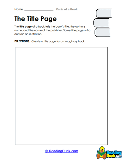 Title Time Worksheet
