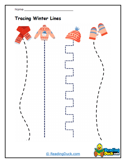Winter Zigzags Worksheet