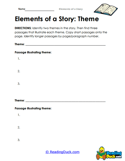 Theme Tracker Worksheet