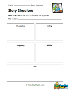 Story Structure Worksheets | Reading Skills | Reading Duck.com