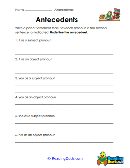 Sentence Pair Practice Worksheet
