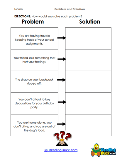 Real-Life Rescues Worksheet
